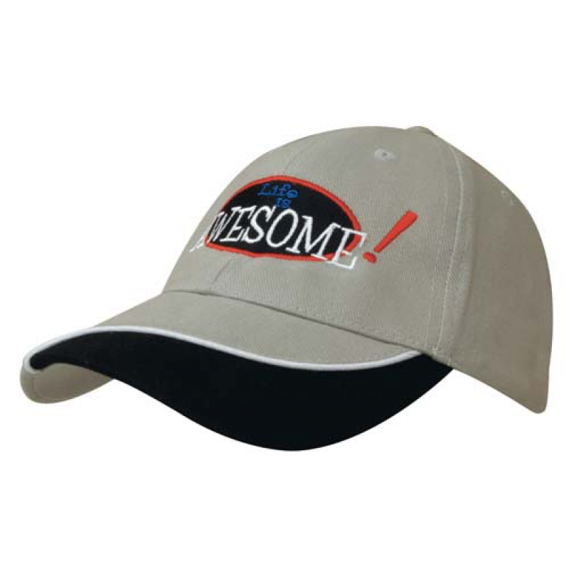 Image of Indented Peak 6 Panel Baseball Cap