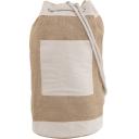 Image of Jute duffel bag with metal eyelets