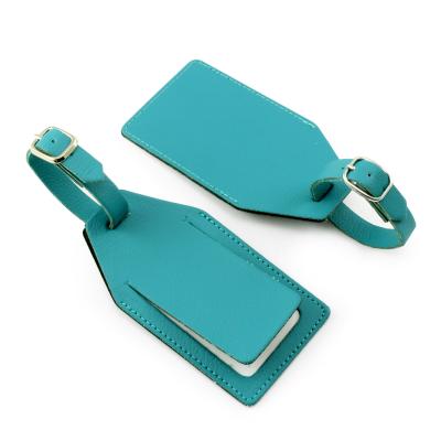 Image of Recycled ELeather Angled Luggage Tag