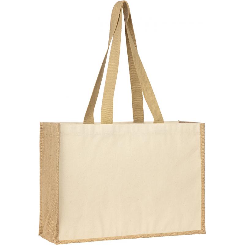 Image of Brookland Jute/10oz Canvas Tote